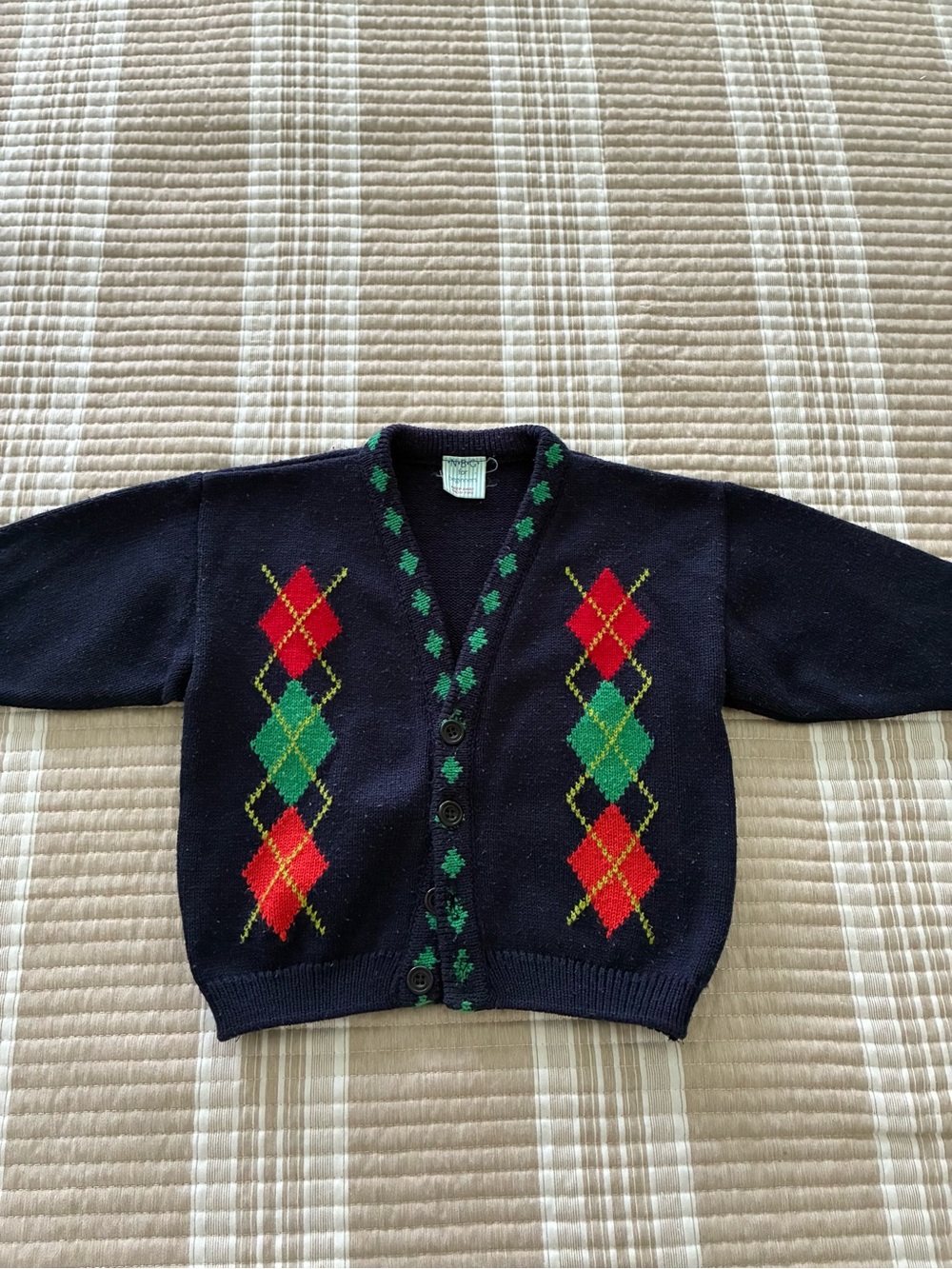 NBG Baby Cutest Navy Argyle Button-Up Sweater
18-24 months 😍